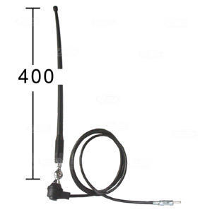 Antenne 40cm sort pvc