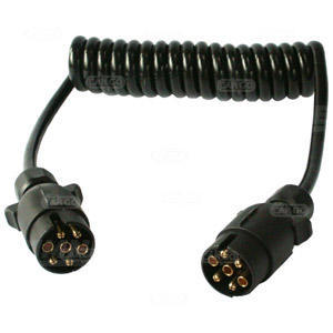 Spiralkabel 1,5m 7-pol støpsel