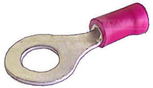 Ringsko rød m/6mm ring