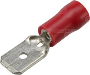 Flatstift rød 6,3mm