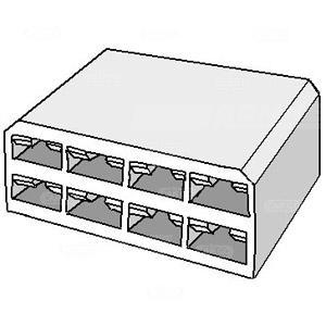 Kontaktstykke hvit 8-pol hun