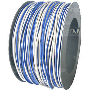 Kabel 1x1,5 hvit/blå