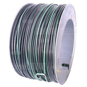 Kabel 1x1,5 sort/grønn