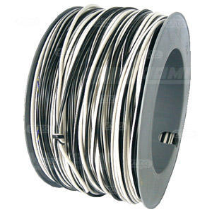 Kabel 1x1,5 hvit/sort