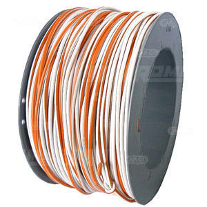 Kabel 1x1,5 hvit/orange