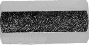 Rør-skjøt for F-nipler, 3/8x24, L=33,2mm