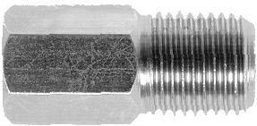 Nippel 5mm innvendig, M10x1, L=21mm.