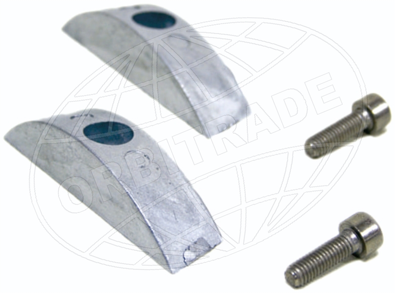 Anodsats 2-bl foldingpropeller 110S, 120S, zink