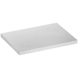 Rustfri benkplate, liten 676 mm lang