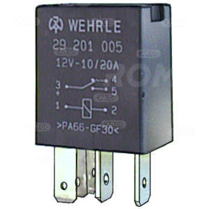 Mikro vekselrele 12V 10/20A