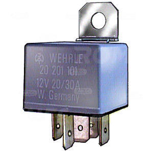 Vekselrele m/motstand 12V 30A