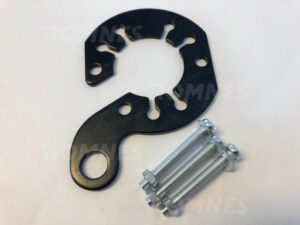 Monteringsplate med øye til sikkerhetswire.