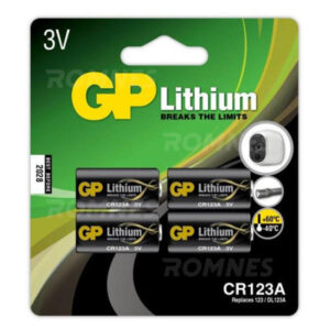 CR123A lithium blister 4 pk.