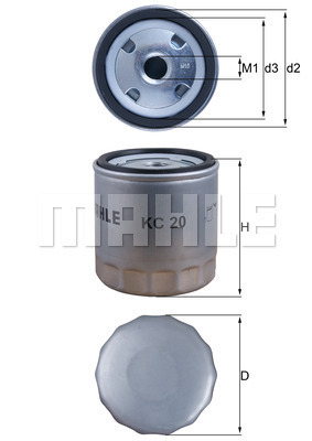 Drivstoffilter spin-on, KC20