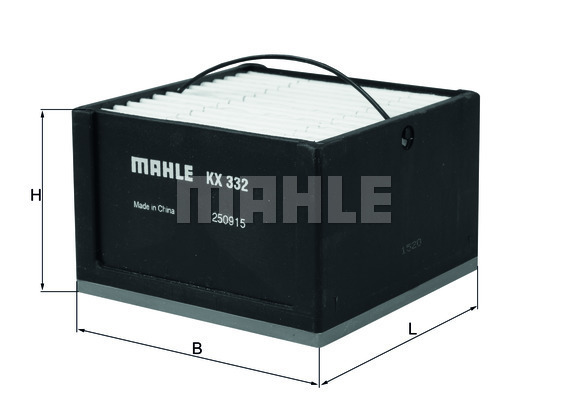 Drivstoffilter innsats - Separ (Lengde 89mm, Bredde 89mm, Høyde 55mm), KX332