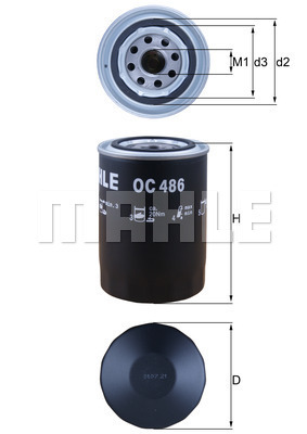 Oljefilter - spin-on, OC486