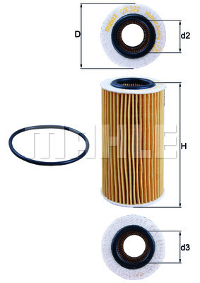 Oljefilter - innsats, OX370D