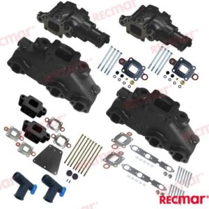 EXHAUST KIT MERCRUISER 2002+ GM 262 V6 DRY JOINT + RISER 3" (ELBOW 17cm)