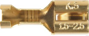 Flathylse m/mothake 6,3 mm, 1,5 - 2,5 mm2