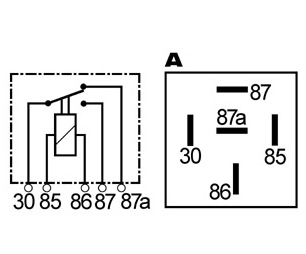 Vekselrele 12 V, 30/40A - Image 2
