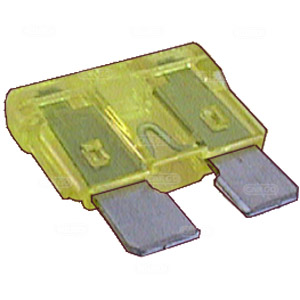 Bladsikring 20 amp gul