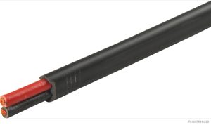 Kabel 2X1,5 sort flat