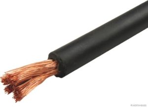 Gummi starterkabel dobbelisolert 16mm2 sort