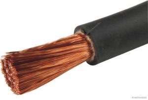 Gummi starterkabel dobbelisolert 50mm2 sort