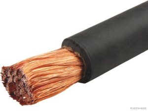 Gummi starterkabel dobbelisolert 95mm2 sort