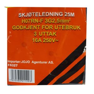 Skjøteledning 3x2,5mm², 25M