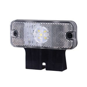 Markeringslykt LED hvit med holder.