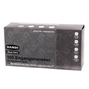 Handi Sort Nitril engangshanske str. 12 ( XXL )
