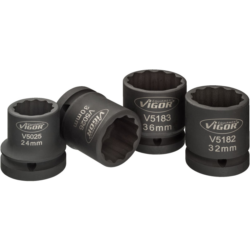 Kraftpipesett 3/4" 12 kant 4 stk