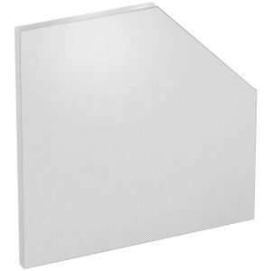 Rustfri benkplate, femkantet