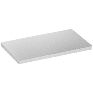 Rustfri benkplate, liten 861 mm lang