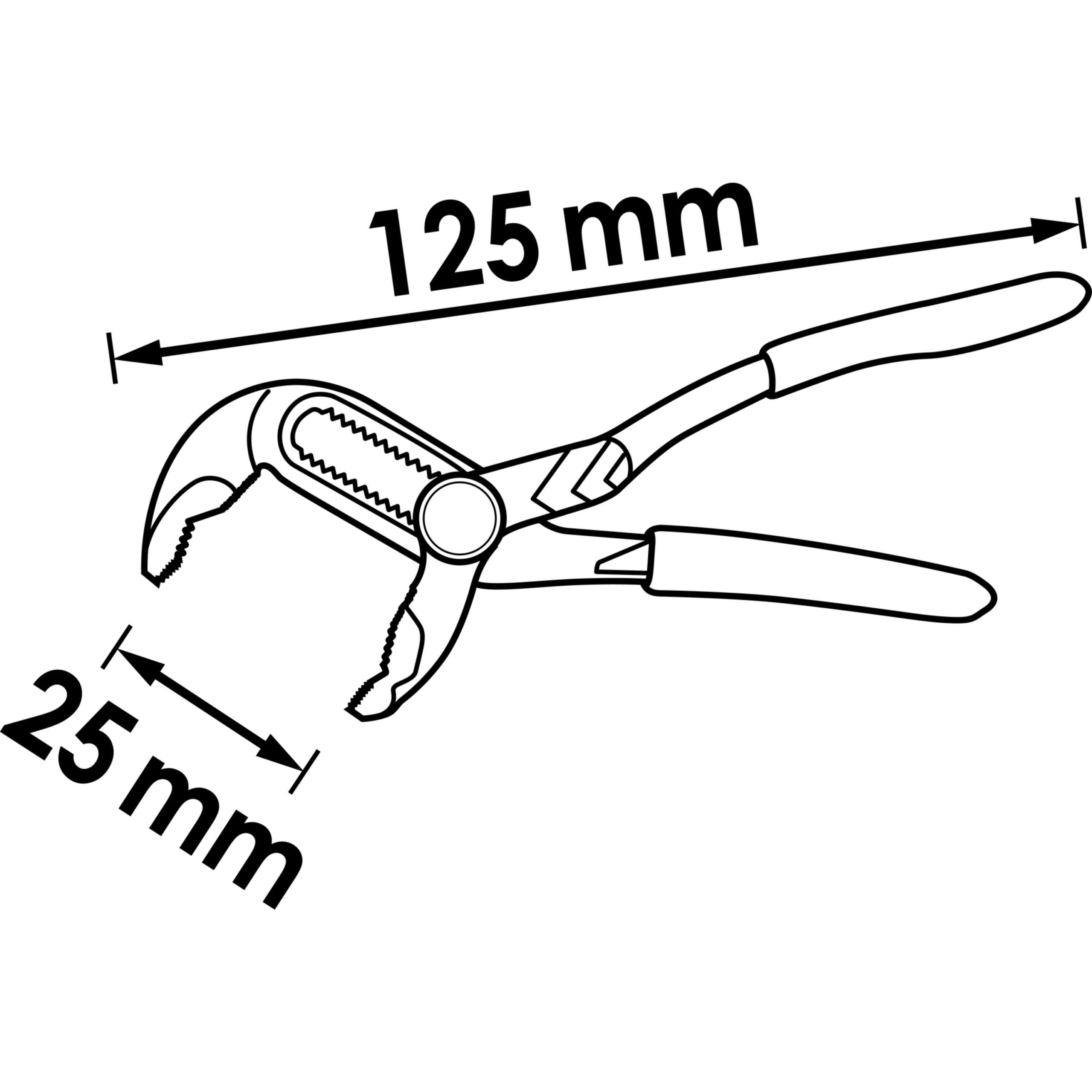 Vannpumpetang m/knapp 125mm - Image 3
