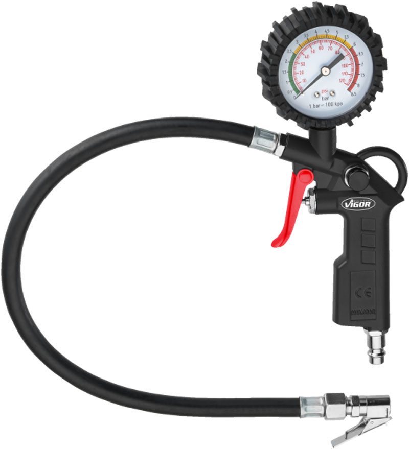 Luftfyller 75 mm manometer 50 cm