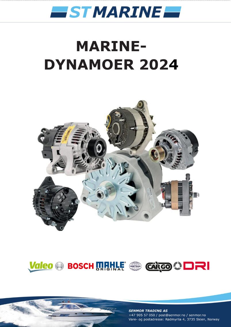 Katalog over dynamoer til marine-motorer 2025